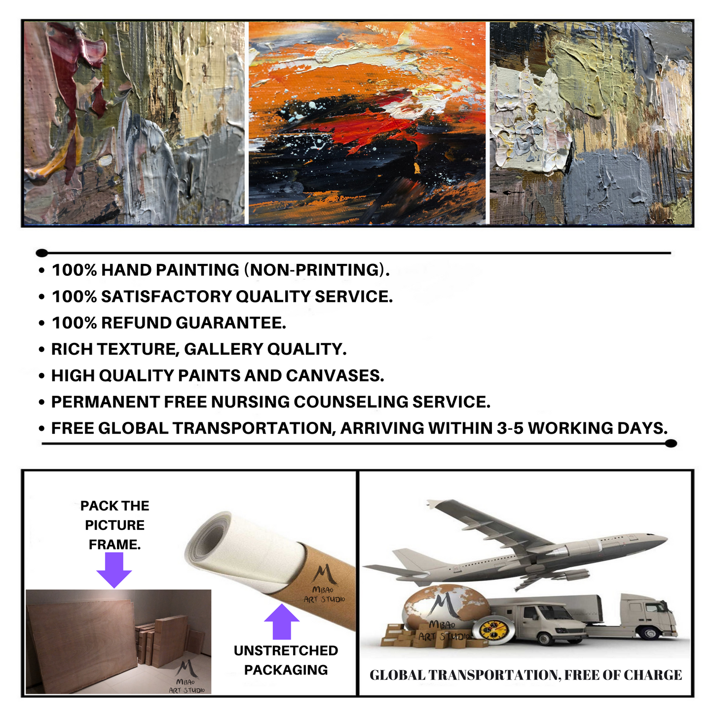 a series of photos showing different types of paintings