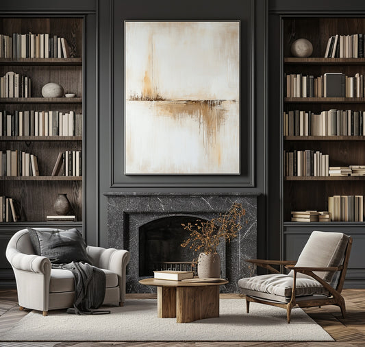 Original beige abstract painting, large brown abstract painting, beige minimalist painting, modern wall decoration painting, abstract painting