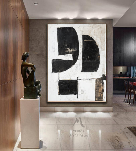 Orange Wall Art Wabi Sabi Wall Art Beige Painting Boho Wall Art Neutral Abstract Wall Art Orange Abstract Art Black Abstract Painting