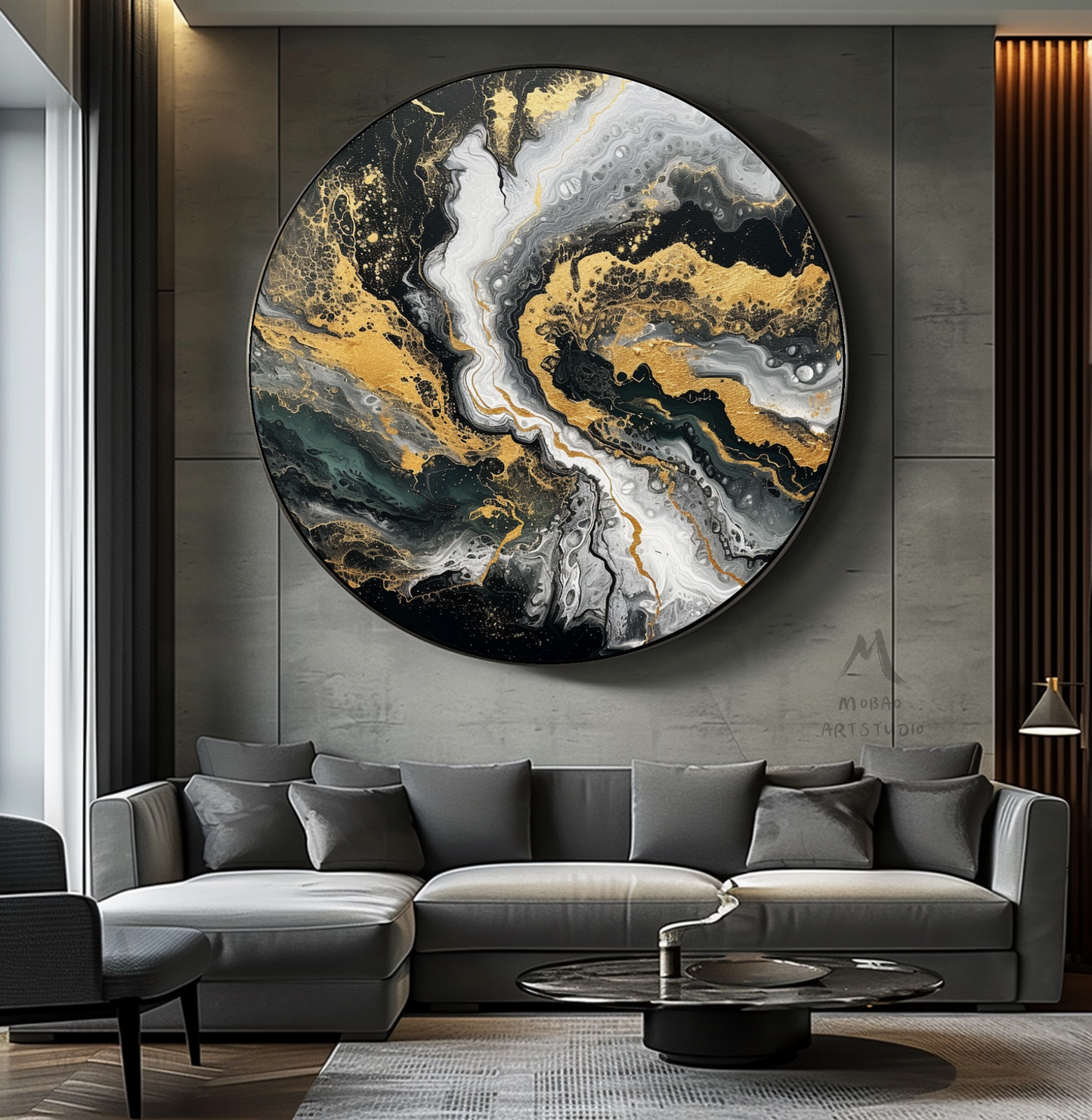 Black Textured Wall Art Gold Abstract Art Circle White Painting White Abstract Painting Circle Black Abstract Art