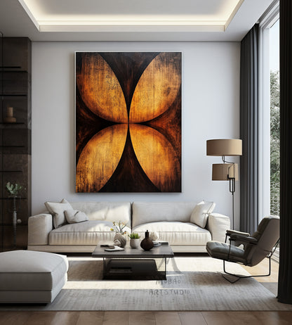 Golden 3D painting, golden texture painting, black abstract painting, black texture painting, golden modern abstract painting.