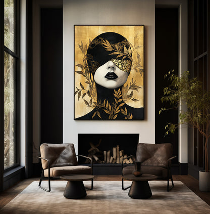 Abstract woman wall art, colorful modern woman canvas print, colorful abstract woman canvas painting, modern woman wall decor,