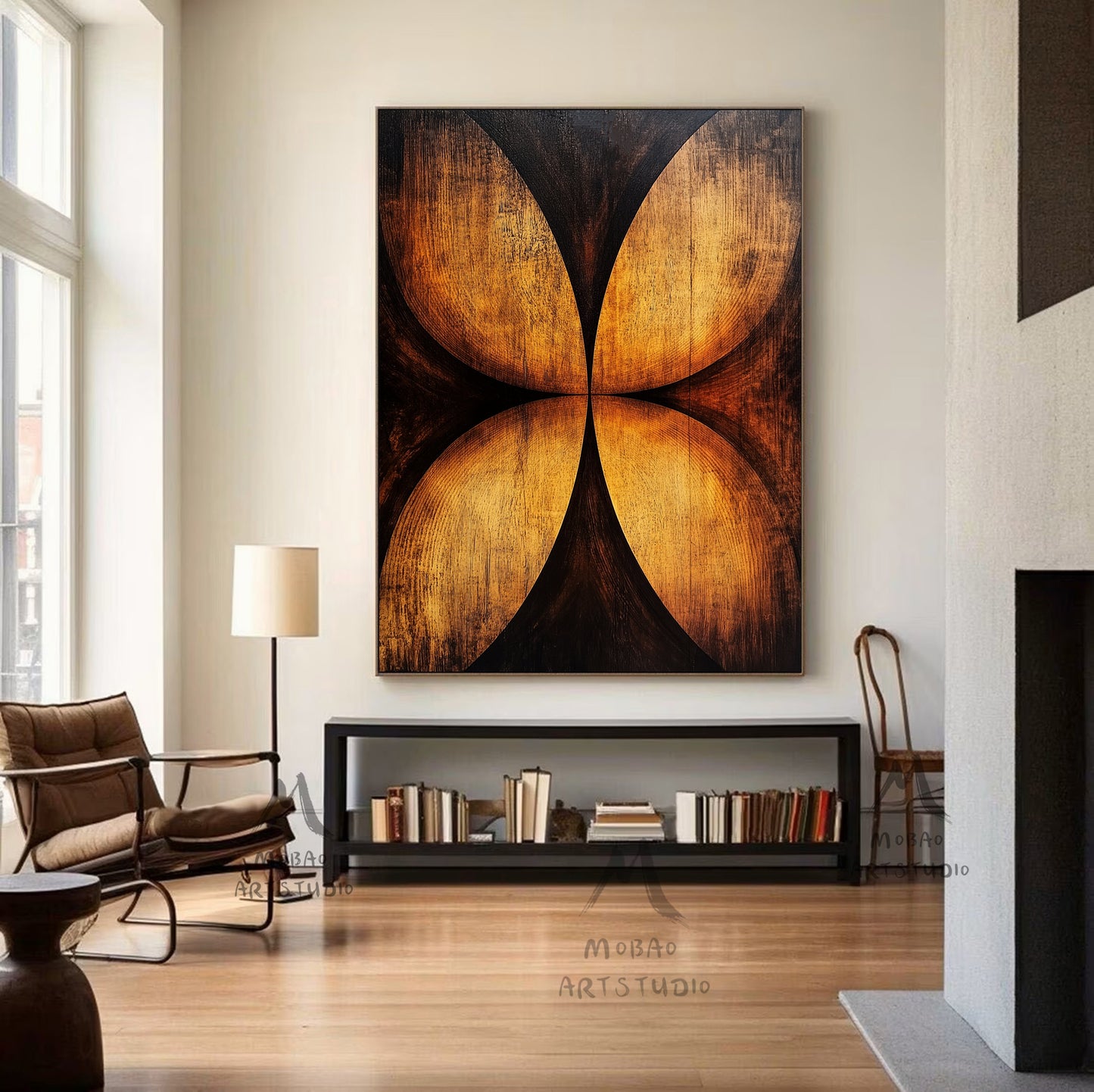 Golden 3D painting, golden texture painting, black abstract painting, black texture painting, golden modern abstract painting.