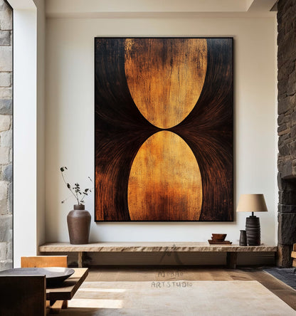 Golden 3D painting, golden texture painting, black abstract painting, black texture painting, golden modern abstract painting.