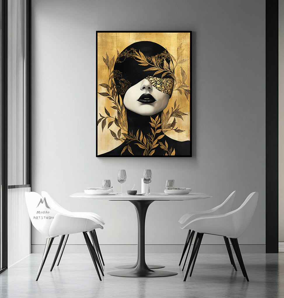 Abstract woman wall art, colorful modern woman canvas print, colorful abstract woman canvas painting, modern woman wall decor,