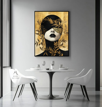 Abstract woman wall art, colorful modern woman canvas print, colorful abstract woman canvas painting, modern woman wall decor,