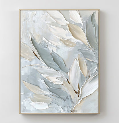 Neutral texture painting, primary gray abstract painting, gold, 3D texture art, white minimalist wall art, large-size abstract canvas art painting