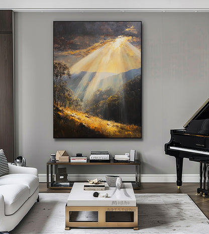 Green 3D painting set, gold abstract painting, green texture wall art painting. Landscape abstract painting set, brown wall art painting.