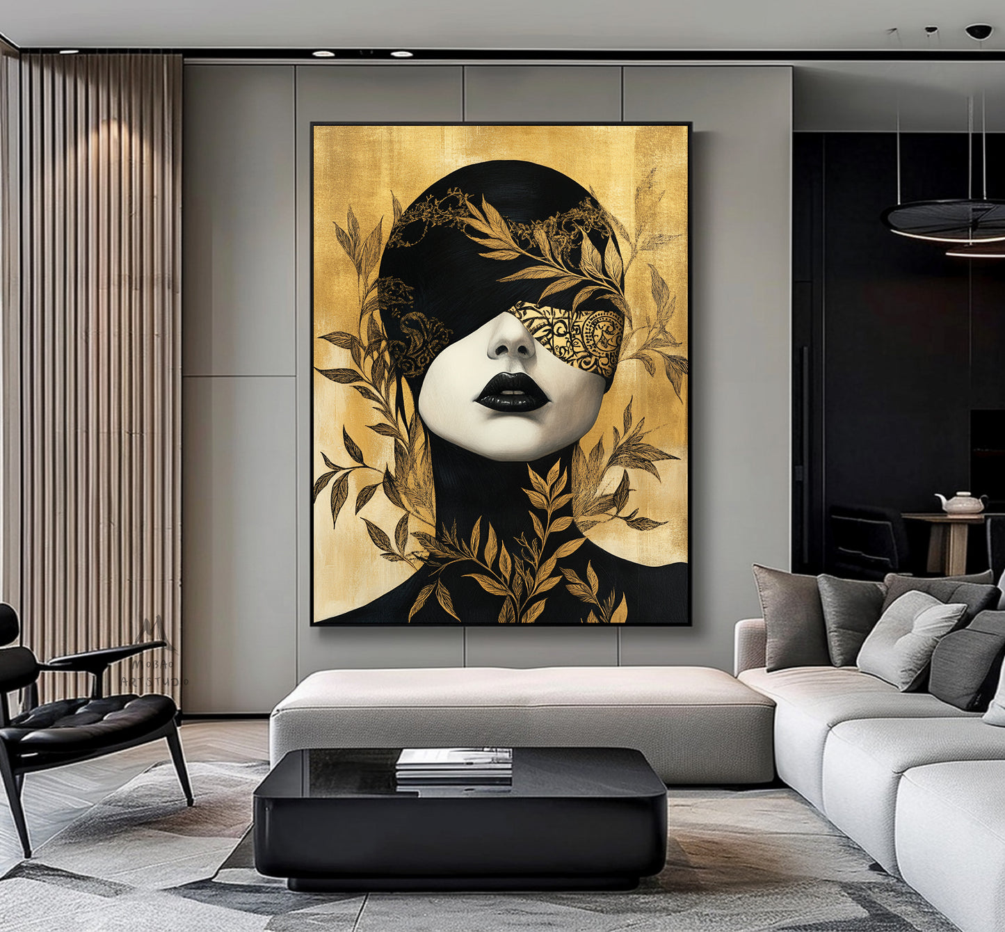 Abstract woman wall art, colorful modern woman canvas print, colorful abstract woman canvas painting, modern woman wall decor,