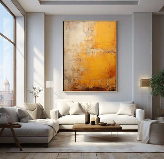 Orange Abstract Wall Art Brown Canvas Wall Art Orange Minimalist Art Orange Texture Art Beige Wall Art Orange Abstract Art Brown Modern Art