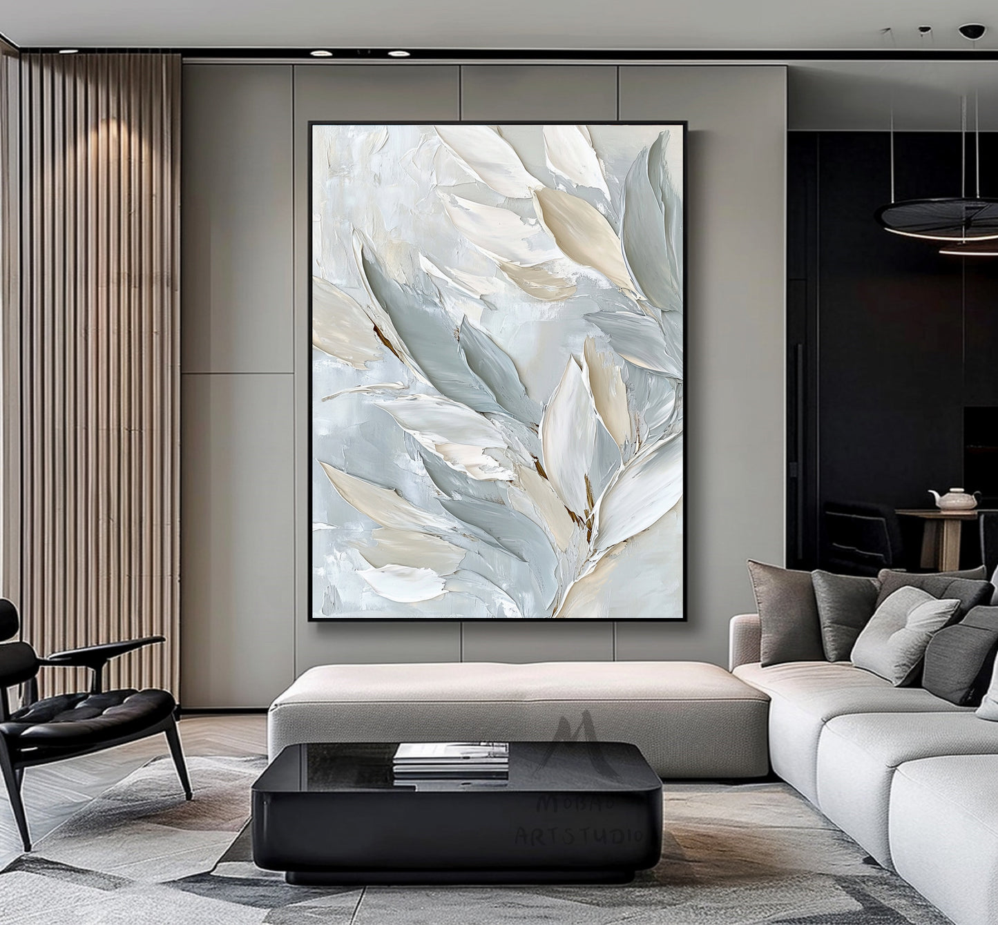 Neutral texture painting, primary gray abstract painting, gold, 3D texture art, white minimalist wall art, large-size abstract canvas art painting