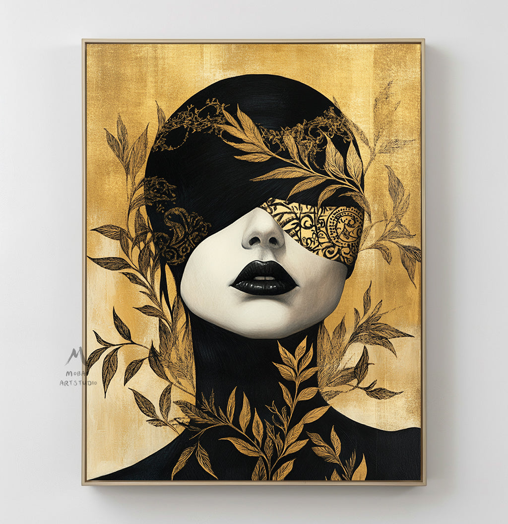 Abstract woman wall art, colorful modern woman canvas print, colorful abstract woman canvas painting, modern woman wall decor,