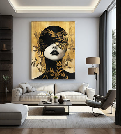 Abstract woman wall art, colorful modern woman canvas print, colorful abstract woman canvas painting, modern woman wall decor,