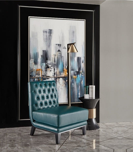 Original City View Abstract oil painting,Large Wall city oil painting,New York city oil painting Artwork,Skyline city art painted on canvas