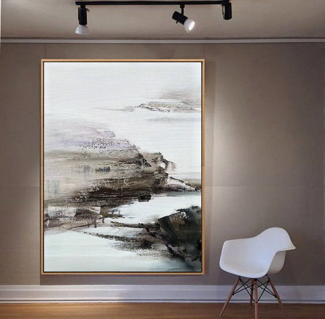 Large Abstract Painting,Modern Abstract Painting,Original Minimalist Art Oil Hand Painting,Office Wall Art,Original Abstract Textured Art