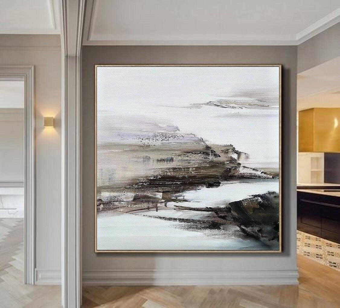 Large Abstract Painting,Modern Abstract Painting,Original Minimalist Art Oil Hand Painting,Office Wall Art,Original Abstract Textured Art