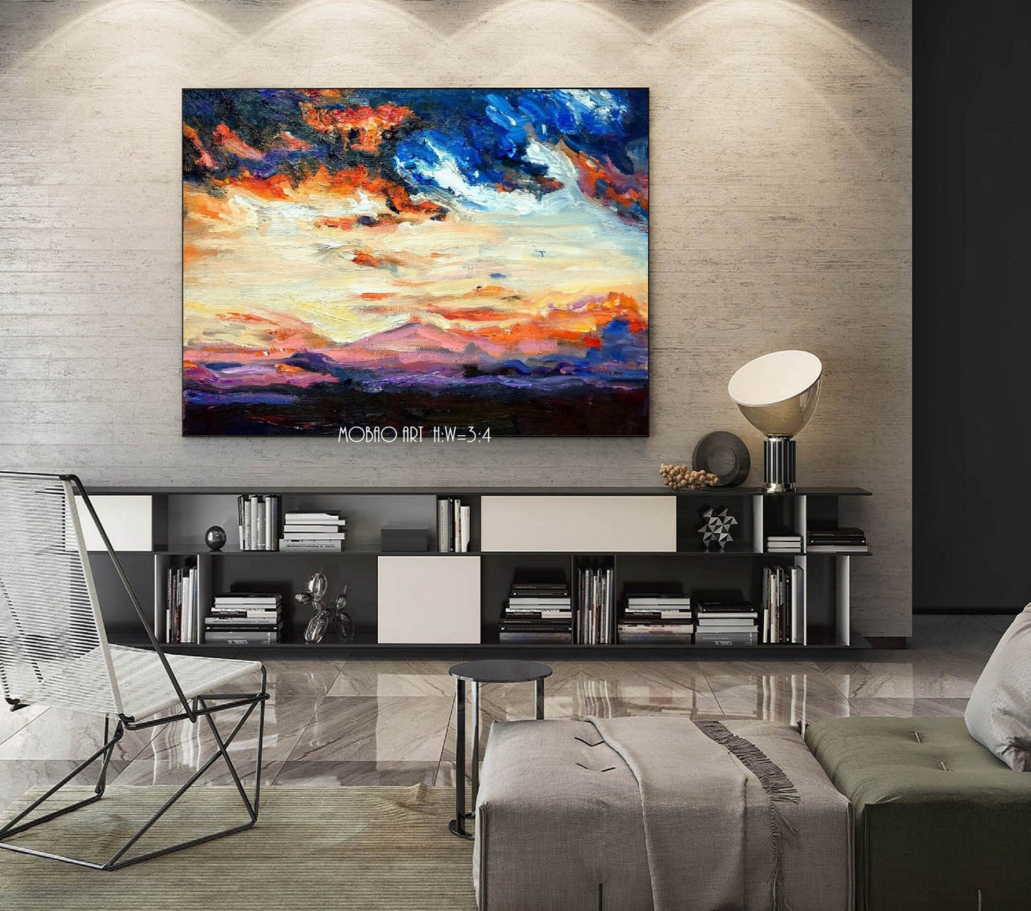 Original Abstract Painting, Large Wall Art Abstract Painting,Extra Large Wall Art Textured Painting Original Sky Painting,Abstract Painting