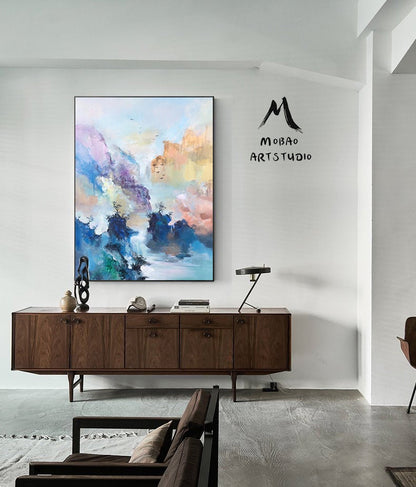 Original Large Landscape Painting, Landscape abstract painting, Mountain landscape painting,Landscape Painting,Extra large wall art painting