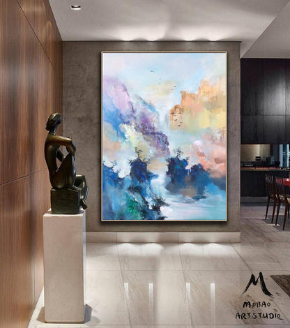 Original Large Landscape Painting, Landscape abstract painting, Mountain landscape painting,Landscape Painting,Extra large wall art painting
