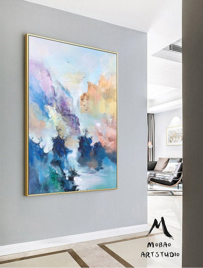 Original Large Landscape Painting, Landscape abstract painting, Mountain landscape painting,Landscape Painting,Extra large wall art painting