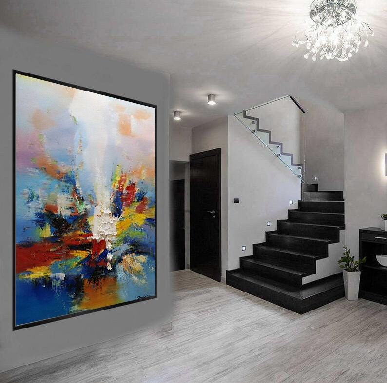 Large Abstract Art Original Art Painting, Large Texture Abstract Painting, Modern Abstract Painting, Oil Hand Painting, Office Wall Art