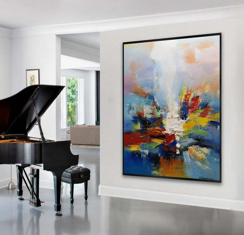 Large Abstract Art Original Art Painting, Large Texture Abstract Painting, Modern Abstract Painting, Oil Hand Painting, Office Wall Art