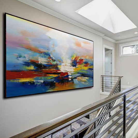 Large Texture Abstract Painting, Modern Abstract Painting, Oil Hand Painting, Office Wall Art, Original Abstract Art, Textured Art Painting