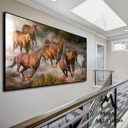 Horse Painting Large Canvas Art Horse Decor Horse Oil Painting Large Oil Painting Horse Wall Art Large Wall Art Living Room Art #M5332