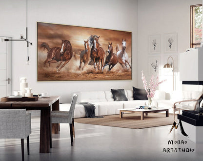 Horse Painting Large Canvas Art Horse Decor Horse Oil Painting Large Oil Painting Horse Wall Art Large Wall Art Living Room Art #M5331