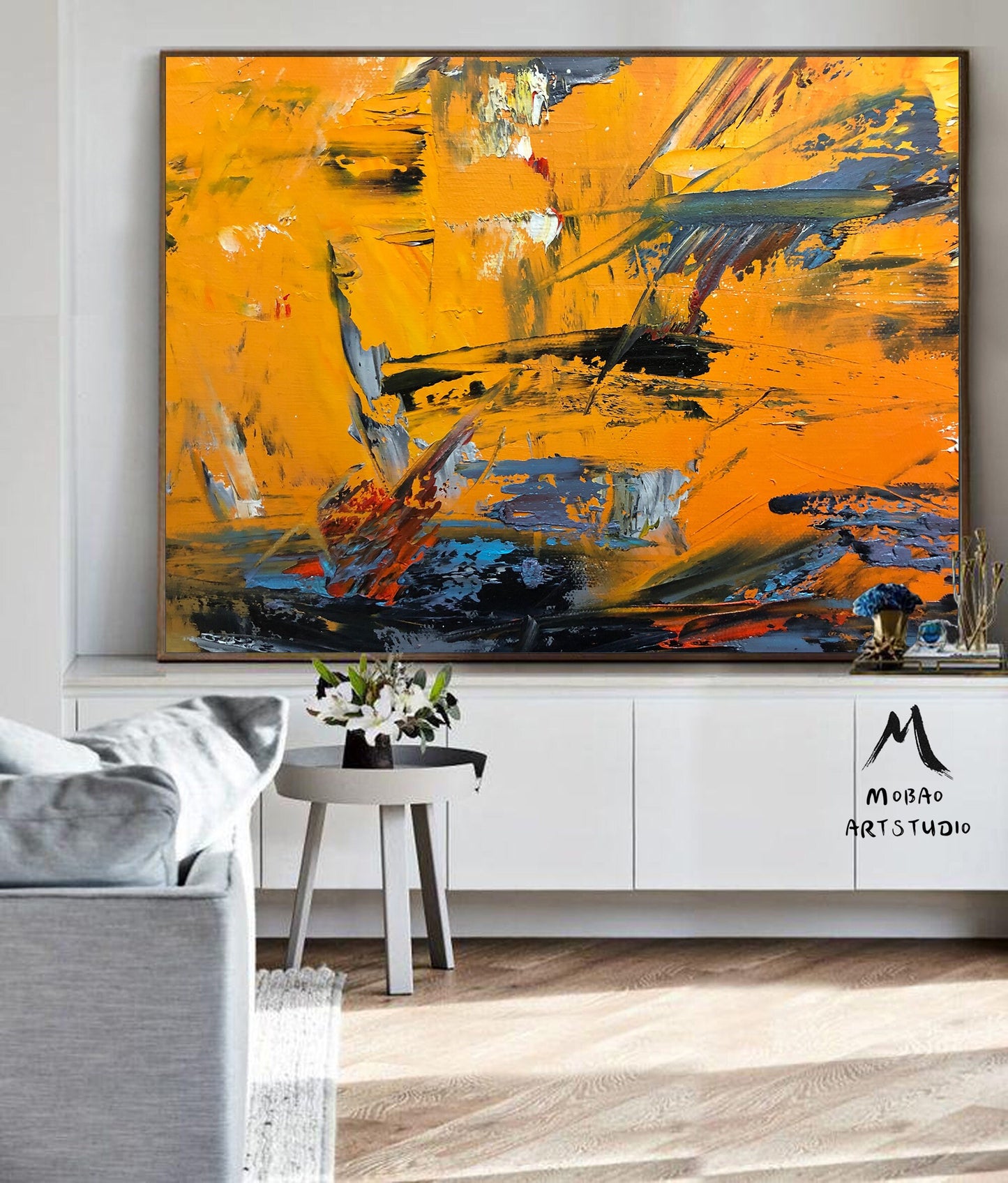 Original Abstract Painting, Painting on Canvas Modern Wall Decor Contemporary art,Extra Large Wall Art Painting,Orange Abstract Art Painting