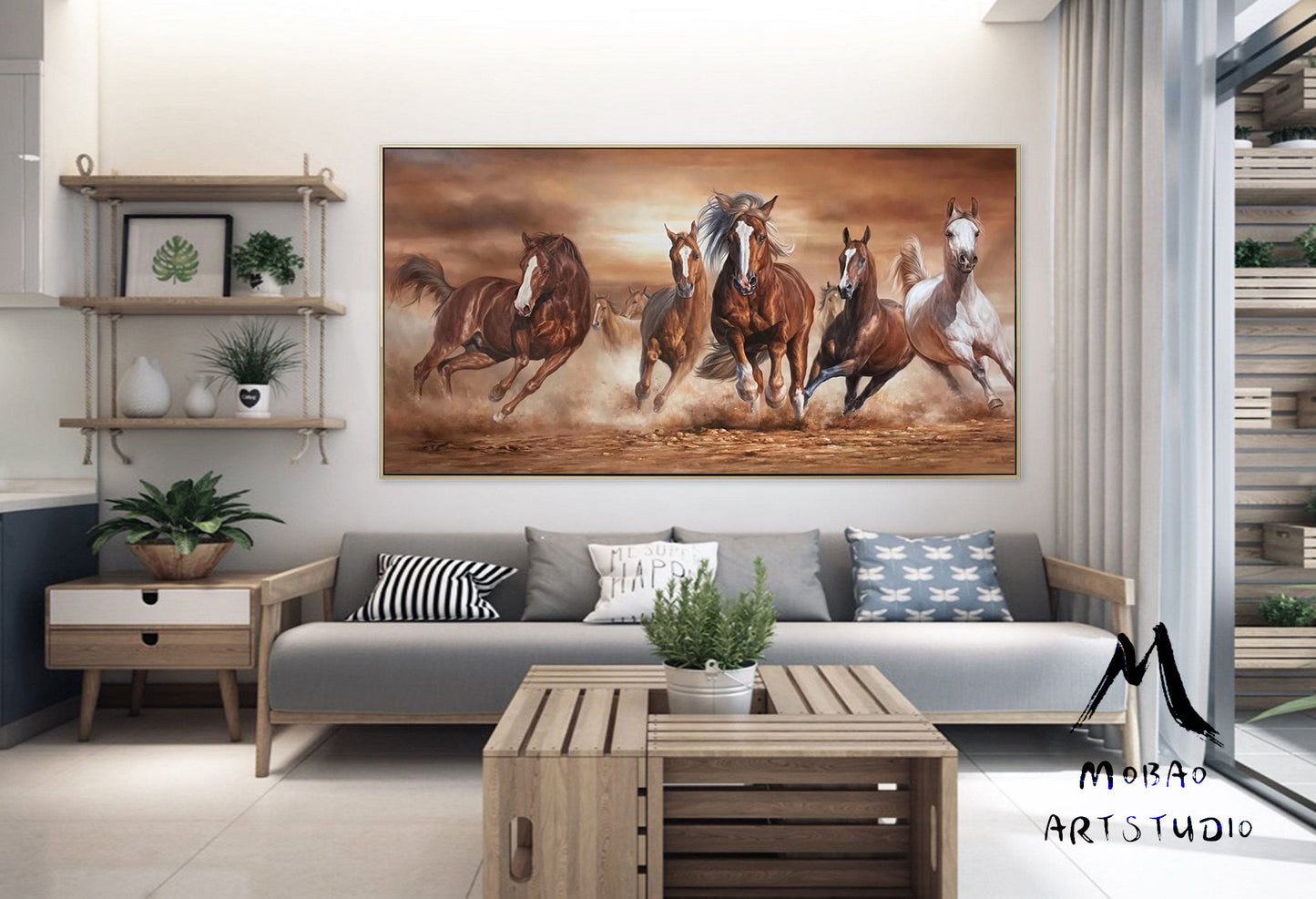 Horse Painting Large Canvas Art Horse Decor Horse Oil Painting Large Oil Painting Horse Wall Art Large Wall Art Living Room Art #M5331
