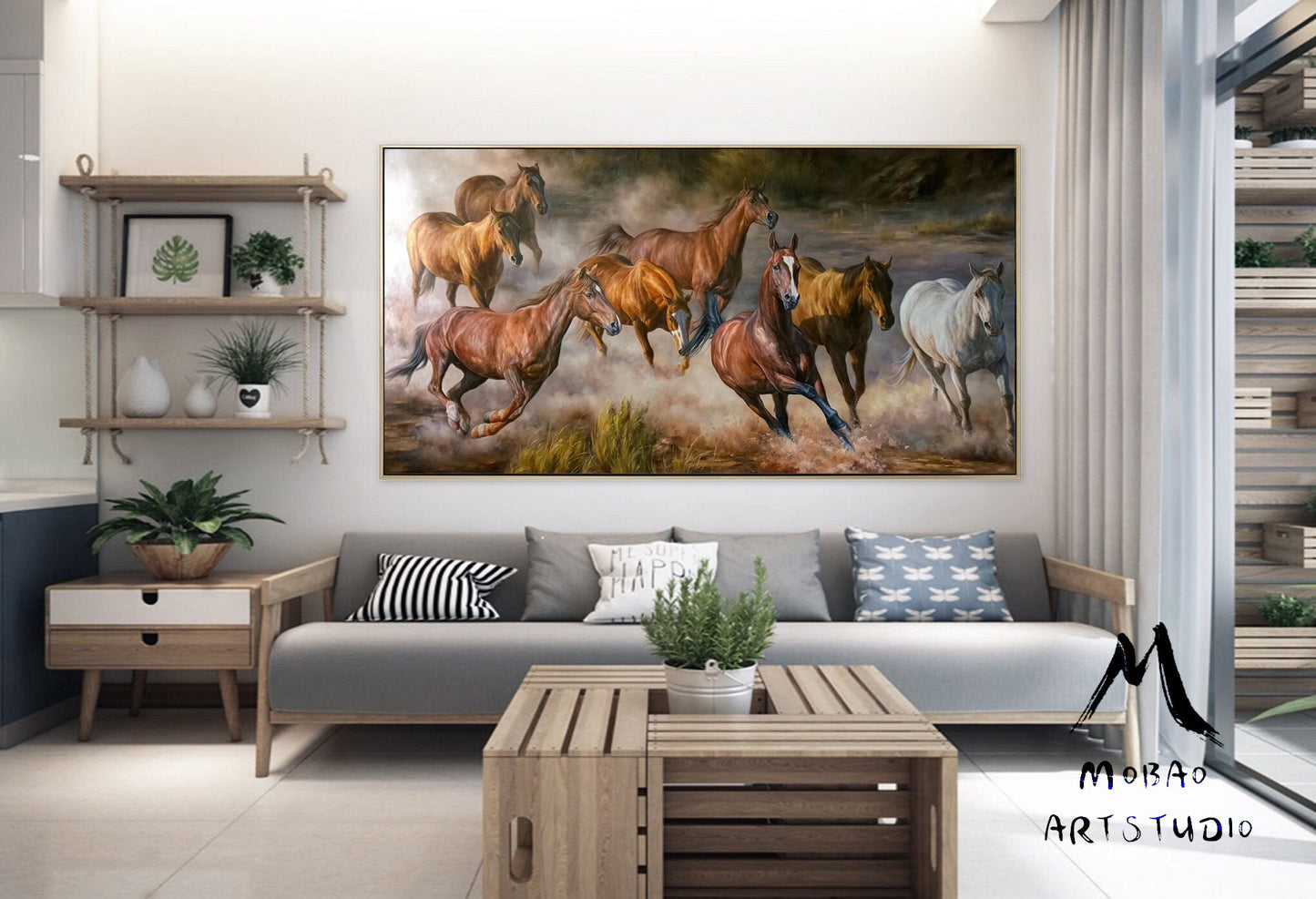 Horse Painting Large Canvas Art Horse Decor Horse Oil Painting Large Oil Painting Horse Wall Art Large Wall Art Living Room Art #M5332
