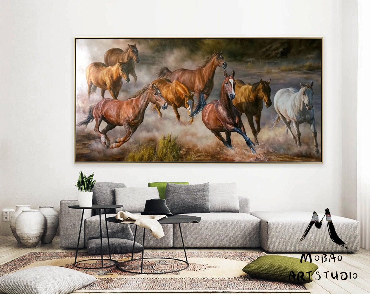 Horse Painting Large Canvas Art Horse Decor Horse Oil Painting Large Oil Painting Horse Wall Art Large Wall Art Living Room Art #M5332