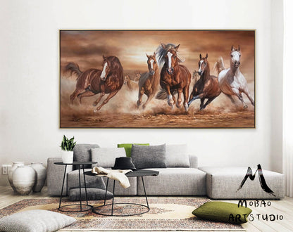 Horse Painting Large Canvas Art Horse Decor Horse Oil Painting Large Oil Painting Horse Wall Art Large Wall Art Living Room Art #M5331