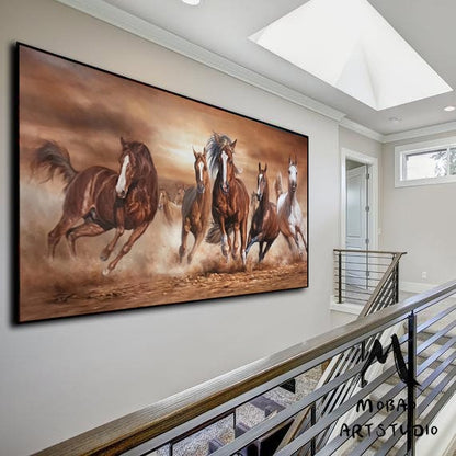 Horse Painting Large Canvas Art Horse Decor Horse Oil Painting Large Oil Painting Horse Wall Art Large Wall Art Living Room Art #M5331