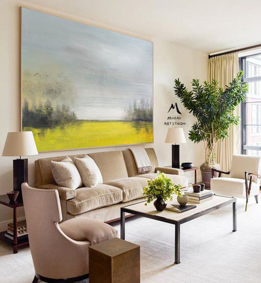 Sky Abstract Painting,Landscape Abstract Painting Large Wall Art Painting,Sky Painting Abstract Artwork, Original Sky Landscape Art Painting