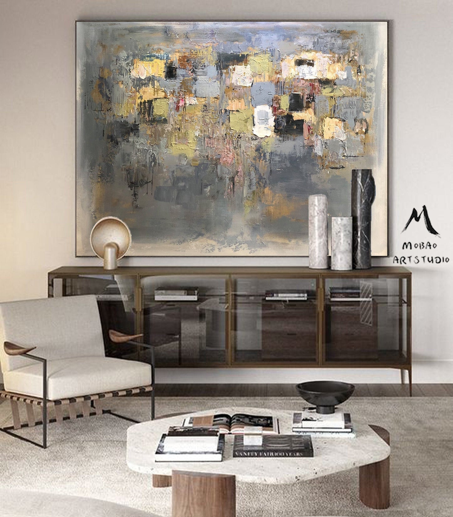 Abstract Painting Original,Canvas Abstract Art Painting,Color Blending Knife Painting,Extra Large Wall Painting,Large Wall Canvas Painting