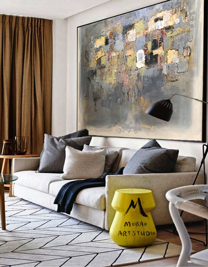 Abstract Painting Original,Canvas Abstract Art Painting,Color Blending Knife Painting,Extra Large Wall Painting,Large Wall Canvas Painting