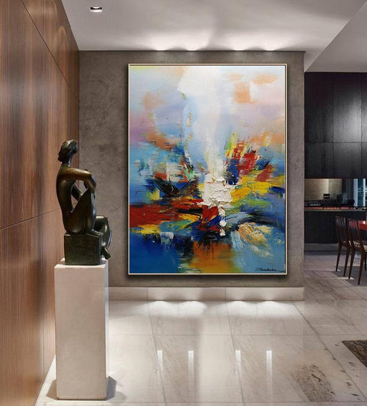 Large Abstract Art Original Art Painting, Large Texture Abstract Painting, Modern Abstract Painting, Oil Hand Painting, Office Wall Art