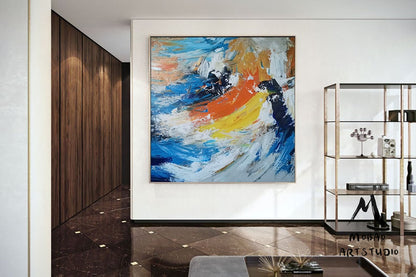 Original Abstract Painting, Large Wall Art Abstract Painting,Extra Large Wall Art Textured Painting Original Sea Painting,Abstract Painting