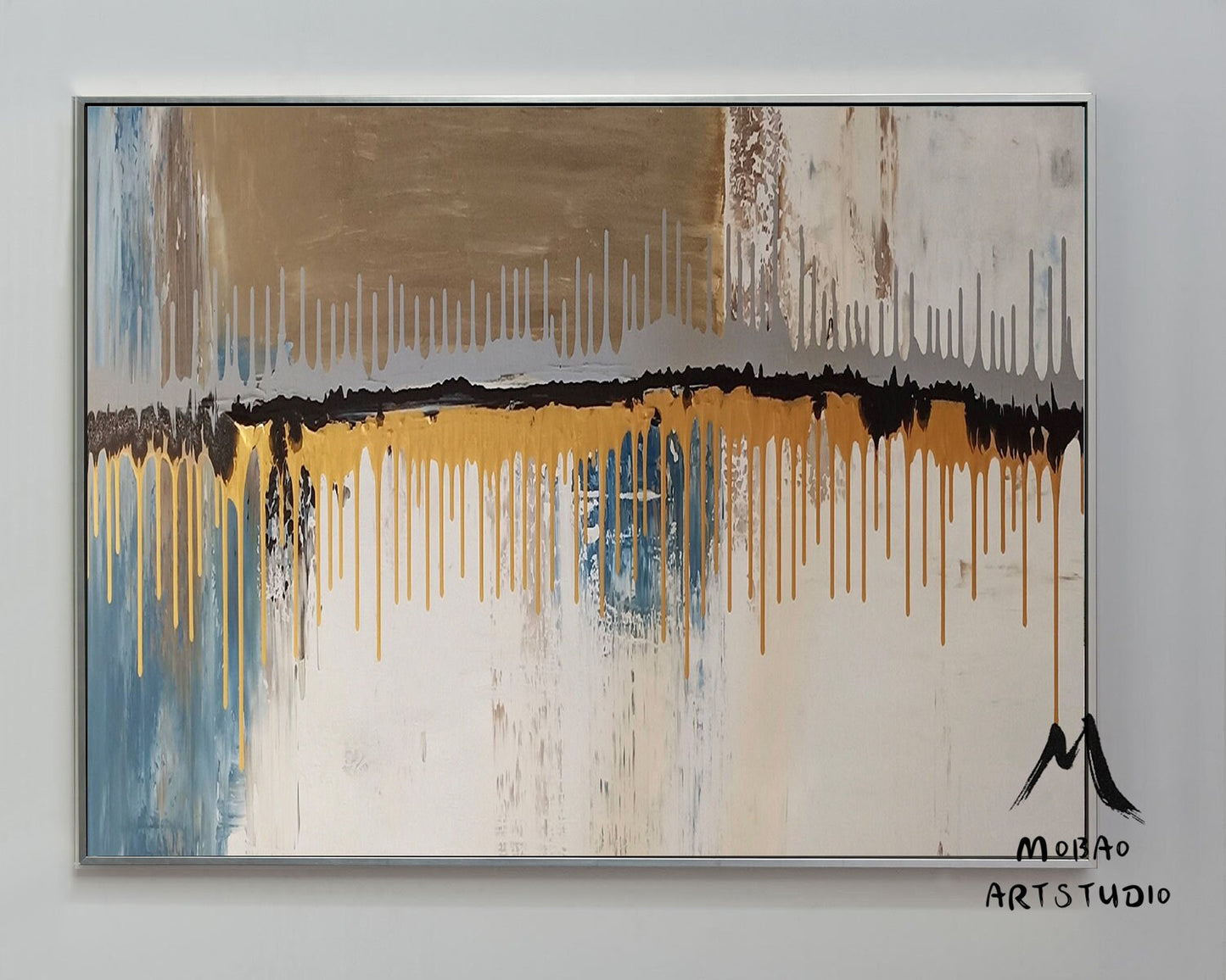 Gold Abstract Painting Boho Wall Art Abstract Painting Beige Minimalist Art Painting Large Texture Abstract Painting Brown Abstract Painting