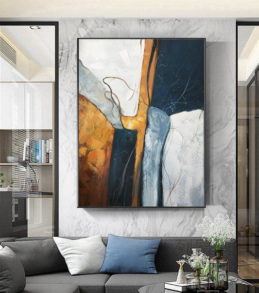 Large Abstract Painting,Dark Green Painting Gold Painting, Minimalist Painting,Original Abstract Painting, Living Room Wall Art #Volcano