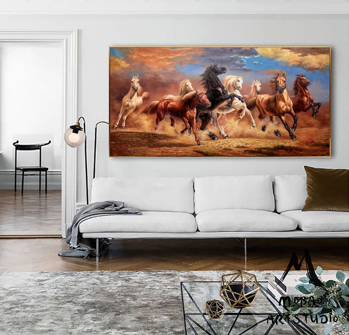 Horse Oil Painting Horse Painting Large Canvas Art Horse Decor Large Oil Painting Horse Wall Art Large Wall Art Living Room Art #M5333