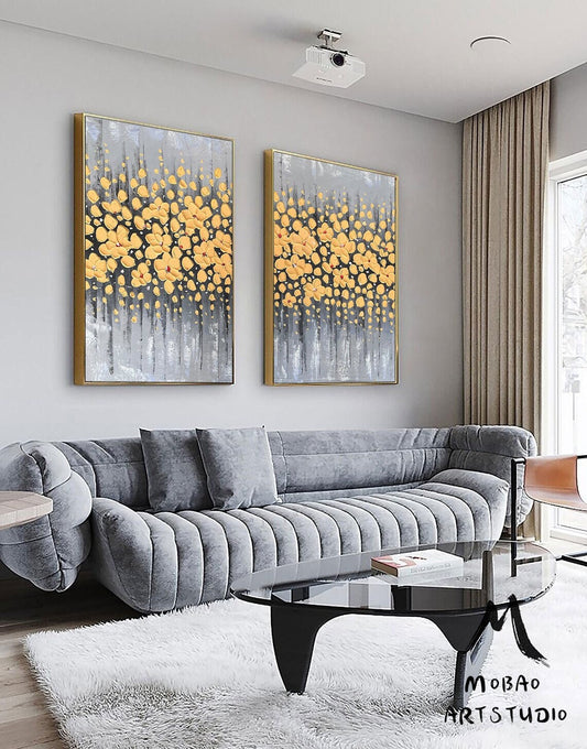 Original Yellow Flower, 3D Oil Painting Flower On Canvas, Large Wall Art, Palette Knife Painting, 3D Textured Painting,Handmade Art Painting