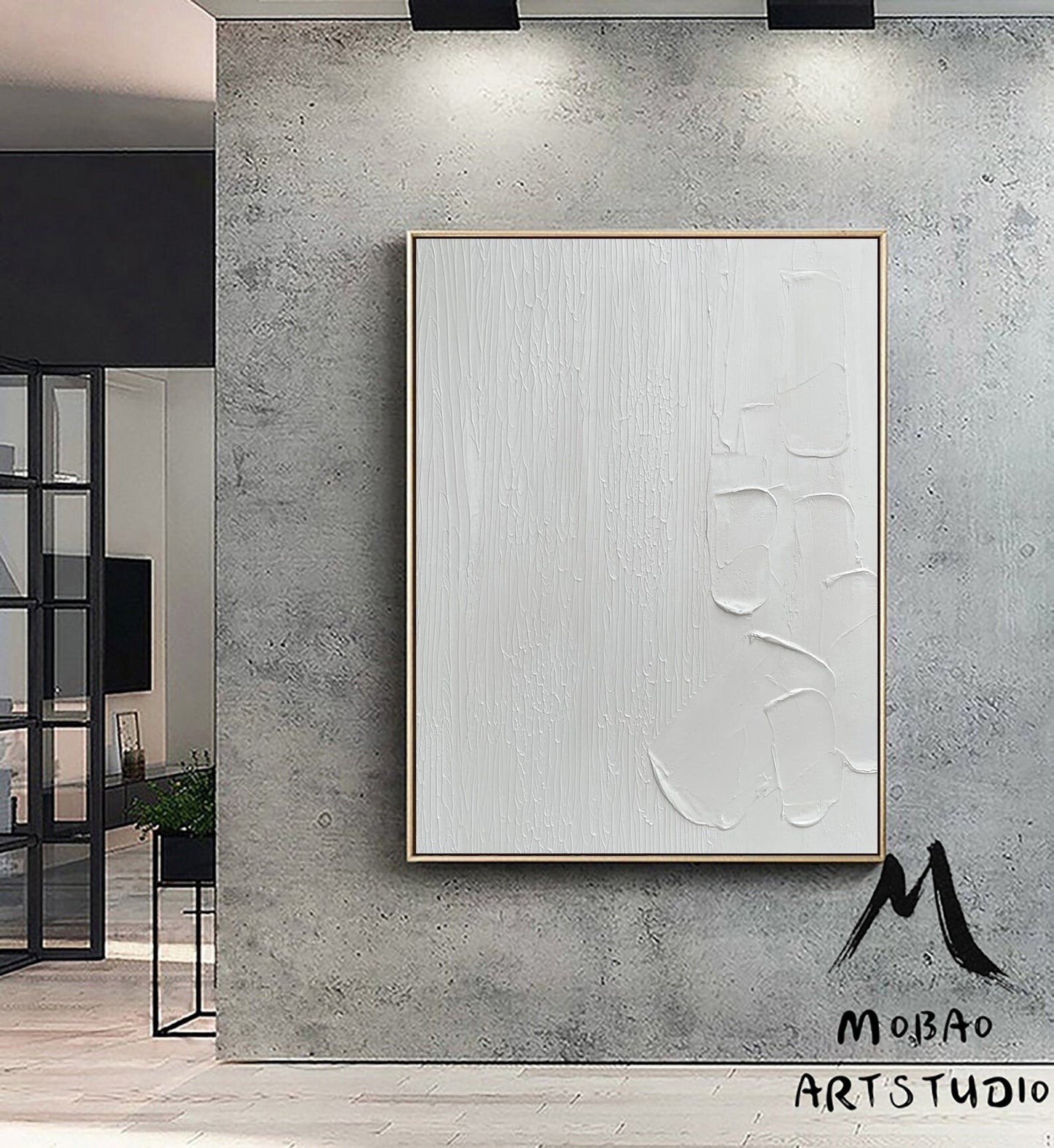 White Abstract Painting White Textured Wall Art White 3D Textured Art White Abstract Painting White Wall Painting White Abstract Wall Art