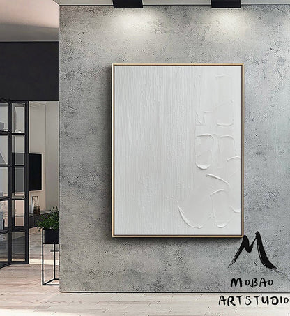 White Abstract Painting White Textured Wall Art White 3D Textured Art White Abstract Painting White Wall Painting White Abstract Wall Art