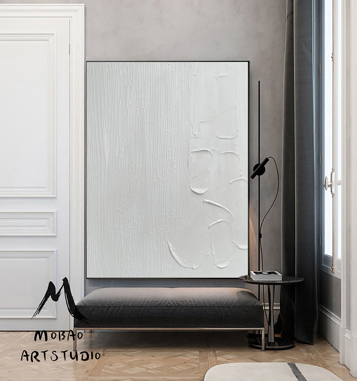 White Abstract Painting White Textured Wall Art White 3D Textured Art White Abstract Painting White Wall Painting White Abstract Wall Art