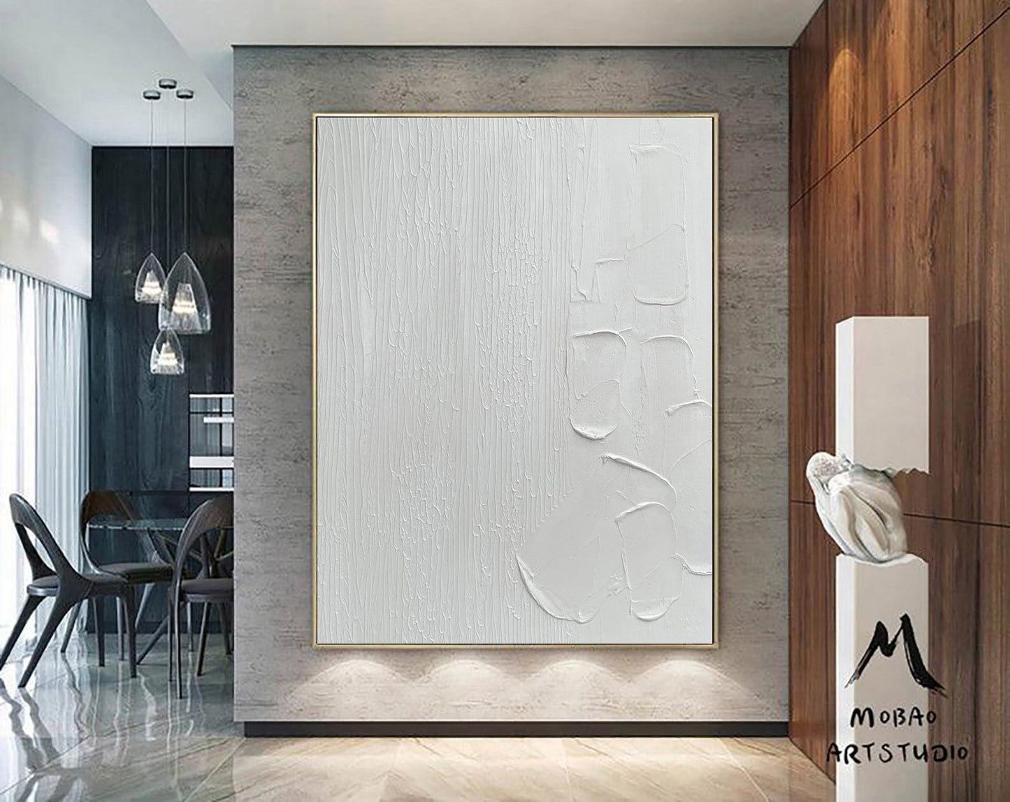 White Abstract Painting White Textured Wall Art White 3D Textured Art White Abstract Painting White Wall Painting White Abstract Wall Art