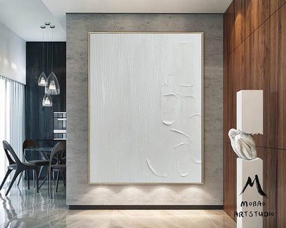 White Abstract Painting White Textured Wall Art White 3D Textured Art White Abstract Painting White Wall Painting White Abstract Wall Art