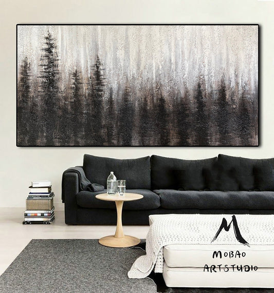 Large Abstract Painting,Beige Painting Gray Painting,Brown Minimalist Abstract Painting,Texture Abstract Painting,Large Wall Canvas Painting